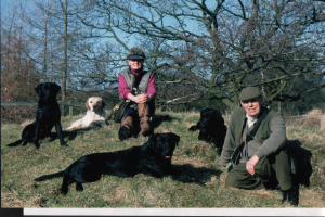 Sandra & John With Viper, Elder, Glen Front, & Indiana.